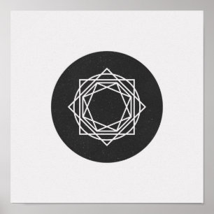 Minimalist Circle Black and White Poster