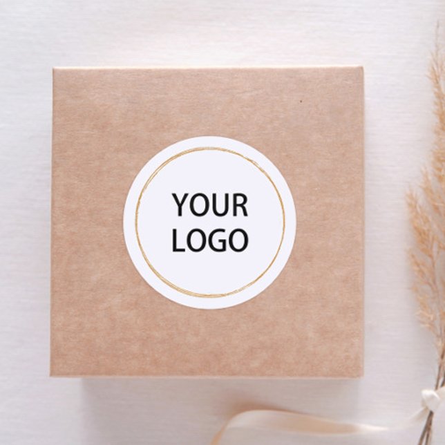 Minimalist Circle Logo  Classic Round Sticker (Creator Uploaded)