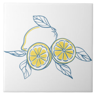 Minimalist Citrus Ceramic Tile