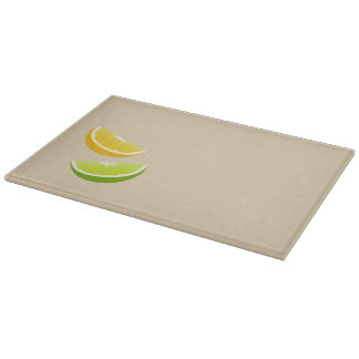 Minimalist Citrus Glass Cutting Board Lemon Lime