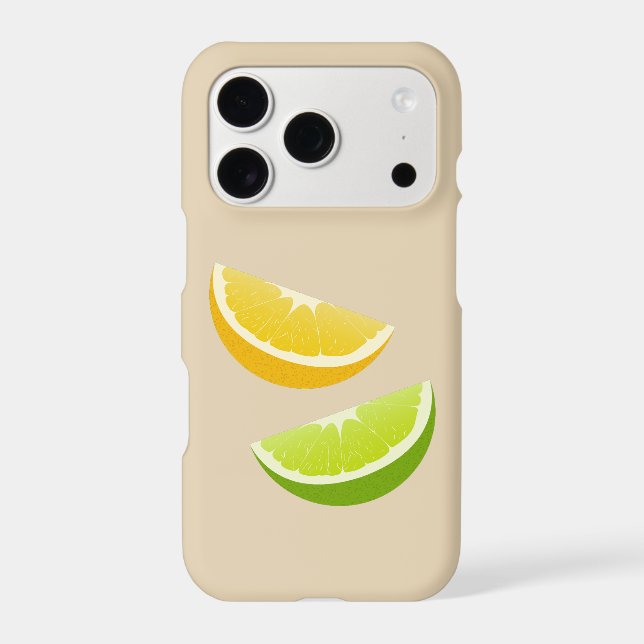Minimalist Citrus Lemon Lime Phone Case (Back)