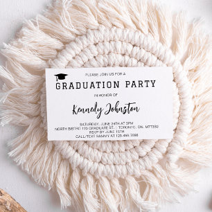 Minimalist Class Of 2025 Graduation Party Graduate Enclosure Card