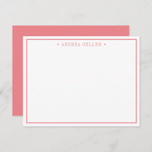 Minimalist Classic Blush Pink Border Card