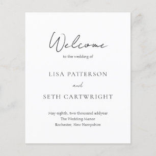 Minimalist Classic Budget Wedding Program Flyer