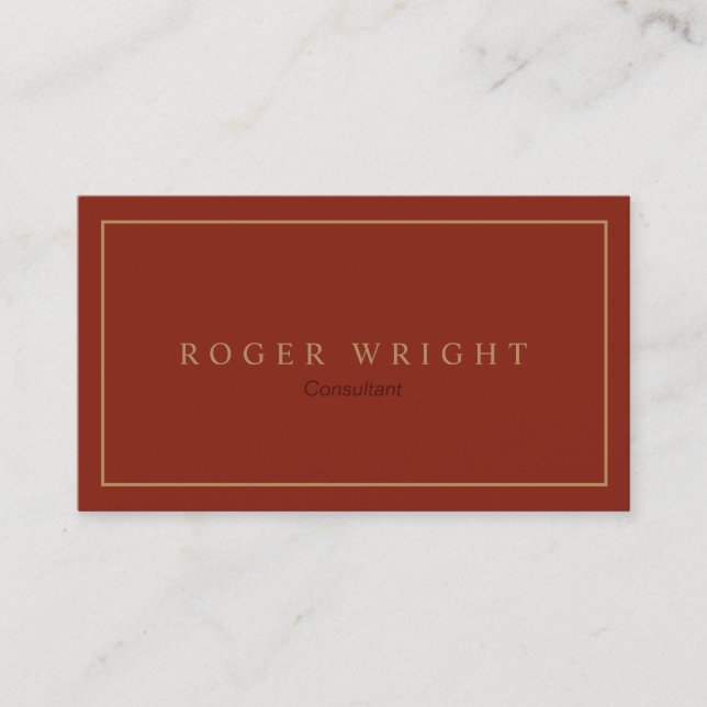 Minimalist Classic Business Card (Front)