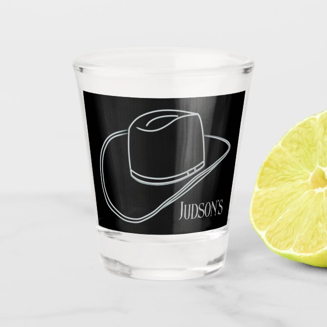 Minimalist Classic Cowboy Shot Glass (Front)