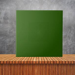 Minimalist Classic Green Solid Colour #245501 Ceramic Tile