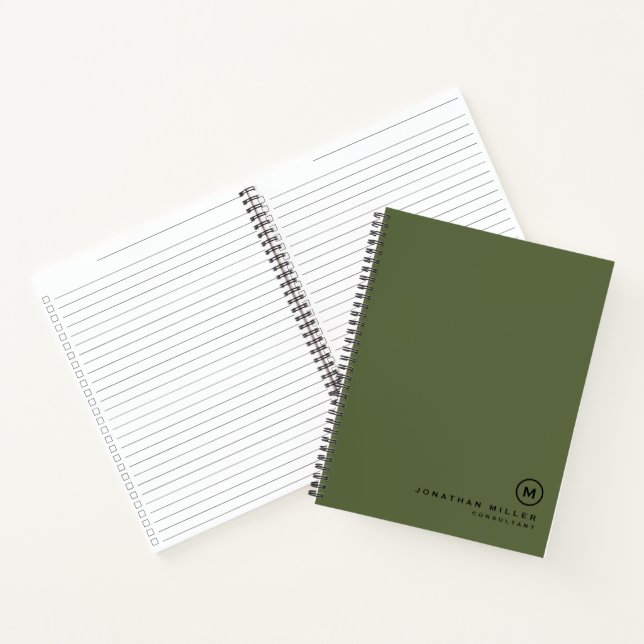 Minimalist Classic Monogram Checklist Notebook (Inside)
