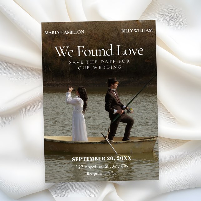 Minimalist Classic Romance photo novel wedding Save The Date (Creator Uploaded)