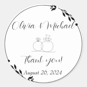 Minimalist classic round sticker