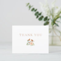 Minimalist classic simple thank you postcard