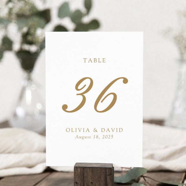 Minimalist Classic Table Number (Creator Uploaded)