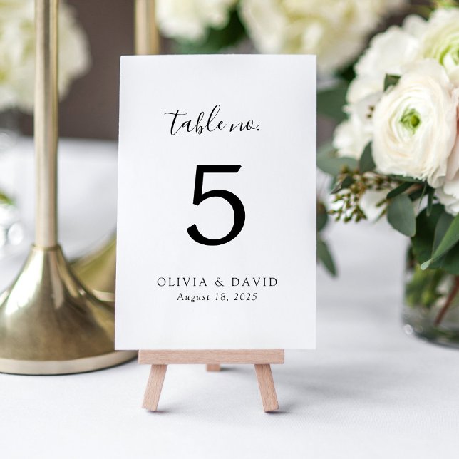 Minimalist Classic Table Number (Creator Uploaded)