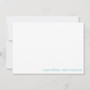 Minimalist Classic Typography Custom Pastel Blue Card