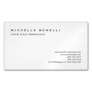 Minimalist Classical Plain Professional Magnetic Business Card