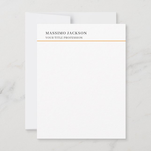 Minimalist Classical Plain Professional RSVP Card (Front)