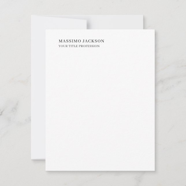 Minimalist Classical Plain Professional RSVP Card (Front)