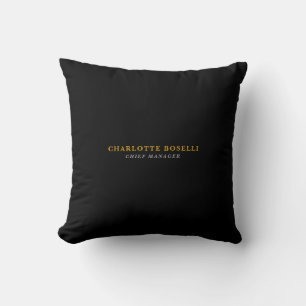 Minimalist Classical Professional Black Gold Color Cushion
