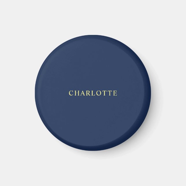 Minimalist Classical Professional Blue Colour Name Magnet (Front)