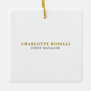 Minimalist Classical Professional Gold Color Ceramic Ornament