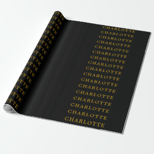 Minimalist Classical Professional Gold Colour Blac Wrapping Paper