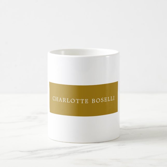 Minimalist Classical Professional Gold Colour Coffee Mug (Center)
