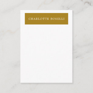 Minimalist Classical Professional Gold Colour Enclosure Card