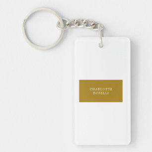 Minimalist Classical Professional Gold Colour Key Ring