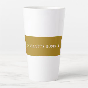 Minimalist Classical Professional Gold Colour Latte Mug