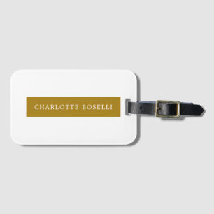 Minimalist Classical Professional Gold Colour Luggage Tag