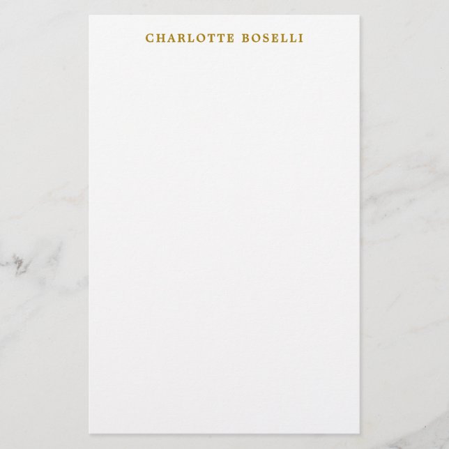 Minimalist Classical Professional Gold Colour Stationery (Front)