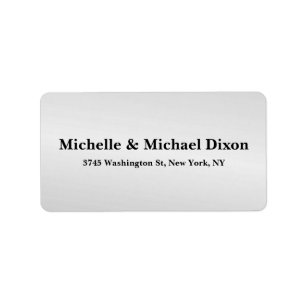 Minimalist Classical Stylish Elegant Silver Grey Label