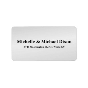 Minimalist Classical Stylish Elegant Silver Grey Label