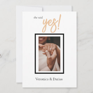Minimalist Classy Simple Personalised Engagement Invitation