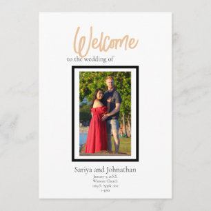 Minimalist Classy Simple Personalised Wedding Program