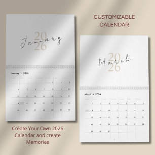 Minimalist Clean Design Calendar