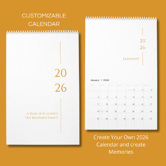 Minimalist Clean Design Calendar