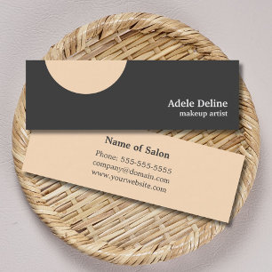 Minimalist Clean Elegant Makeup Artist Mini Business Card
