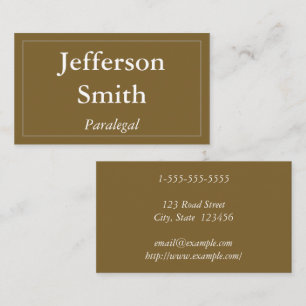 Minimalist & Clean Paralegal Business Card