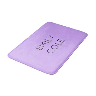 Minimalist clean simple purple  bath mat