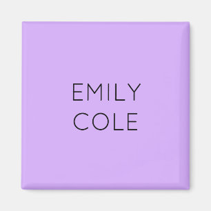 Minimalist clean simple purple  magnet