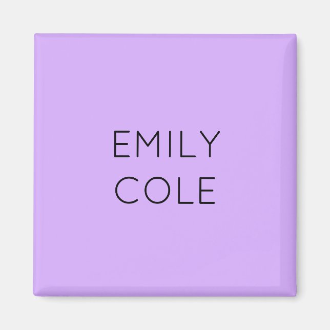 Minimalist clean simple purple  magnet (Front)
