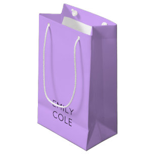Minimalist clean simple purple  small gift bag