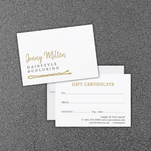 Minimalist Clean White Faux Gold Hair