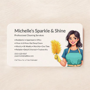 Minimalist Cleaning Service Business Card