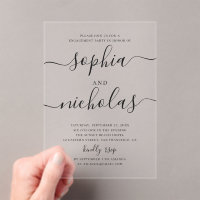 Minimalist Clear Engagement Party | Elegant Script