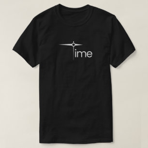 Minimalist Clock Hands Time Typography T-Shirt