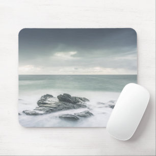 Minimalist Coastal Landscape Photo Mouse Pad