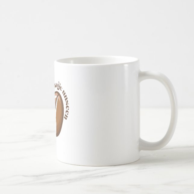 Minimalist Coffee Beans "A Magic Unseen" Coffee Mug (Right)