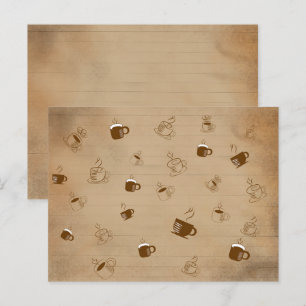 Minimalist Coffee Cup Striped Pattern – Modern Geo Postcard